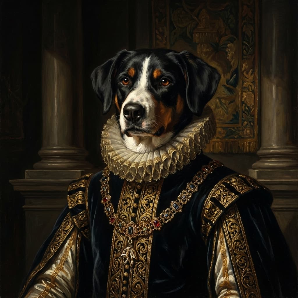 Baroque Monarch portrait style